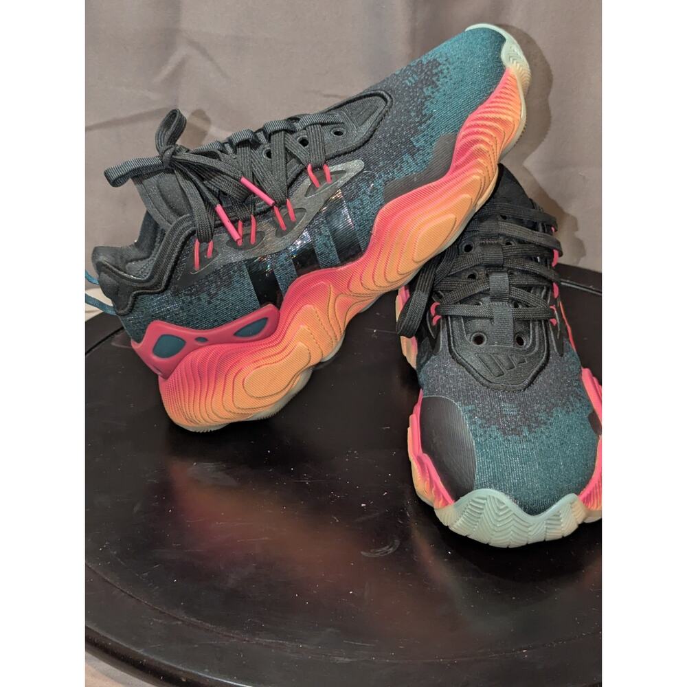 Adidas Shoes Mens 5 Black Orange Pink Trae Young 3 IE9303 Basketball Lace up